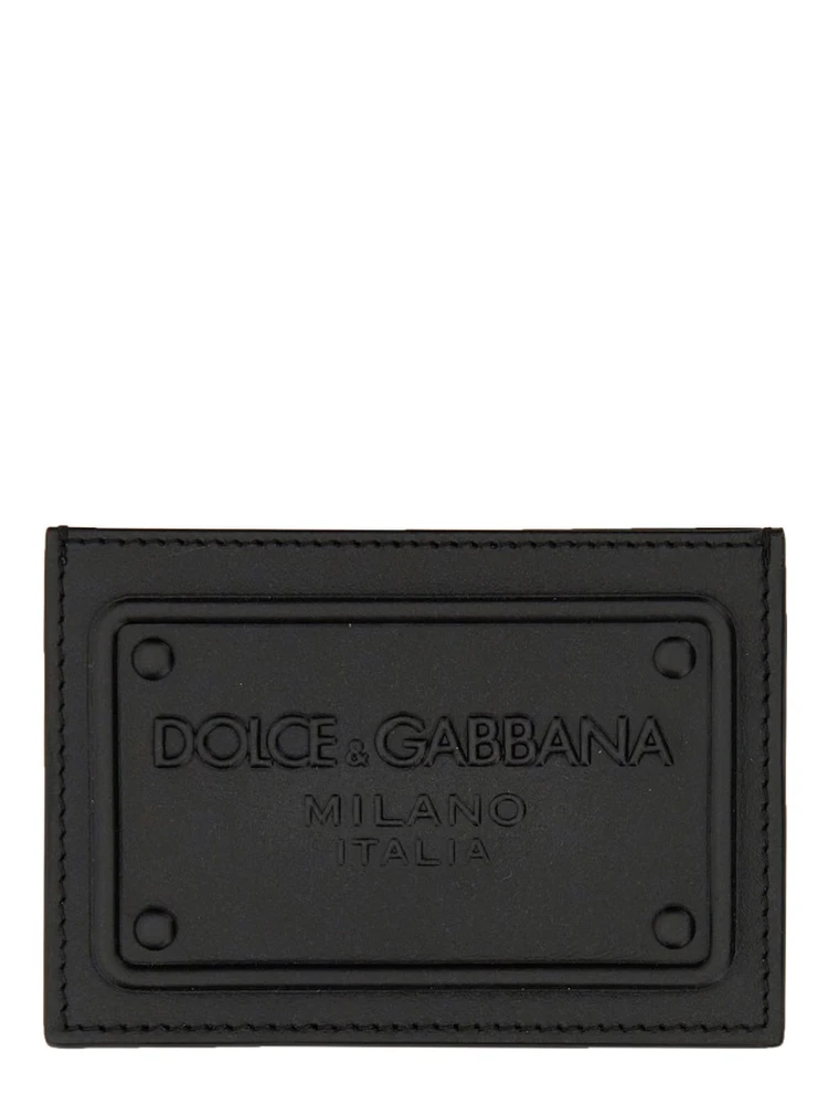 LEATHER CARD HOLDER WITH LOGO