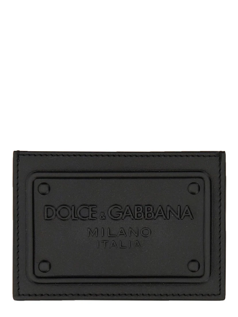 LEATHER CARD HOLDER WITH LOGO