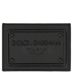 LEATHER CARD HOLDER WITH LOGO