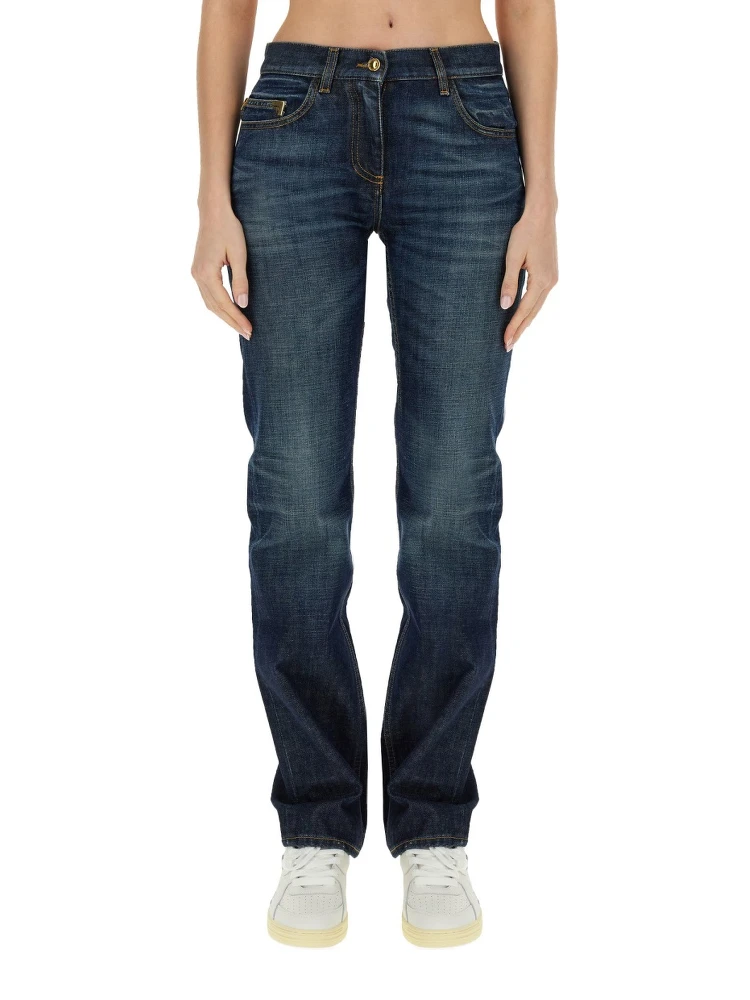 بنطلون جينز بقصة مستقيمة