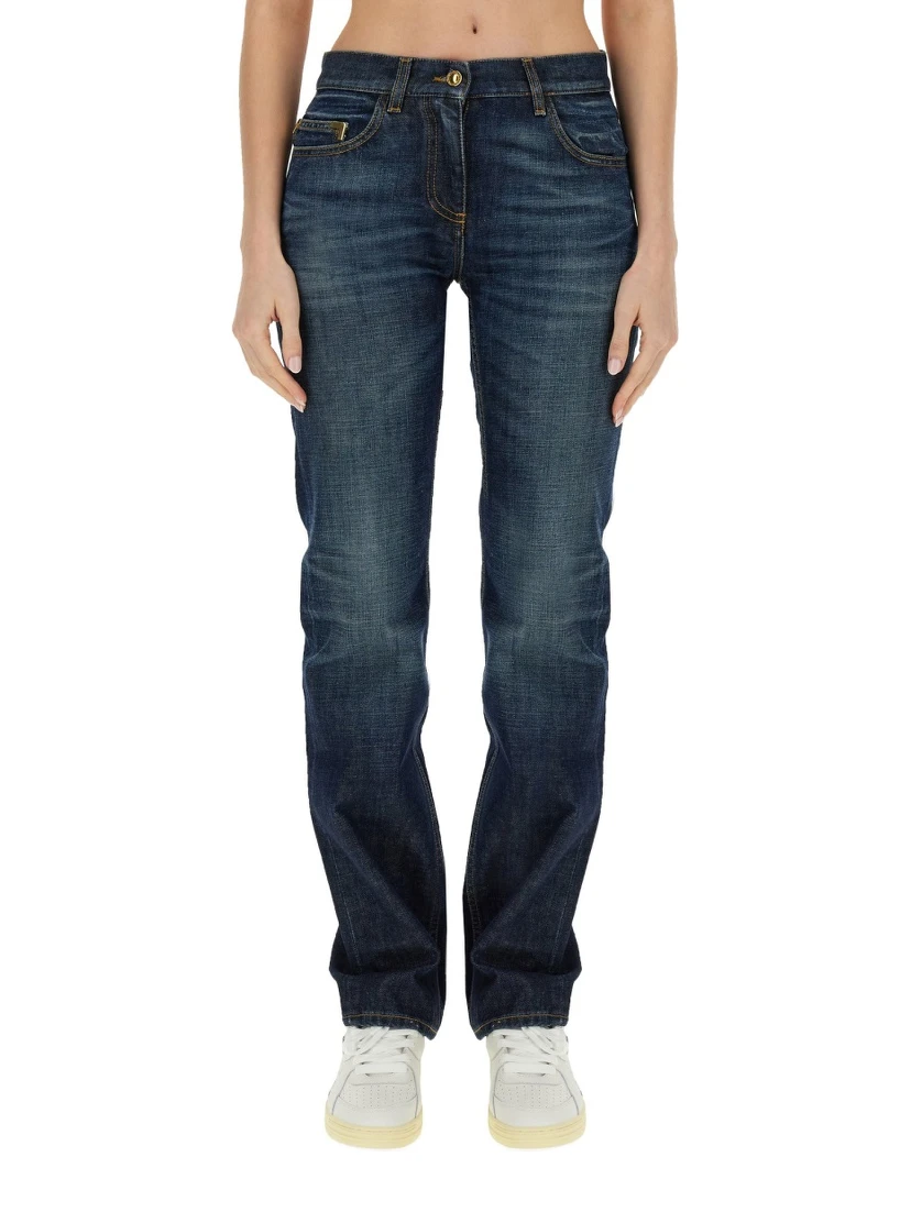 بنطلون جينز بقصة مستقيمة