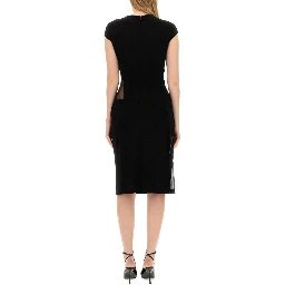 4G CREPE AND TULLE DRESS