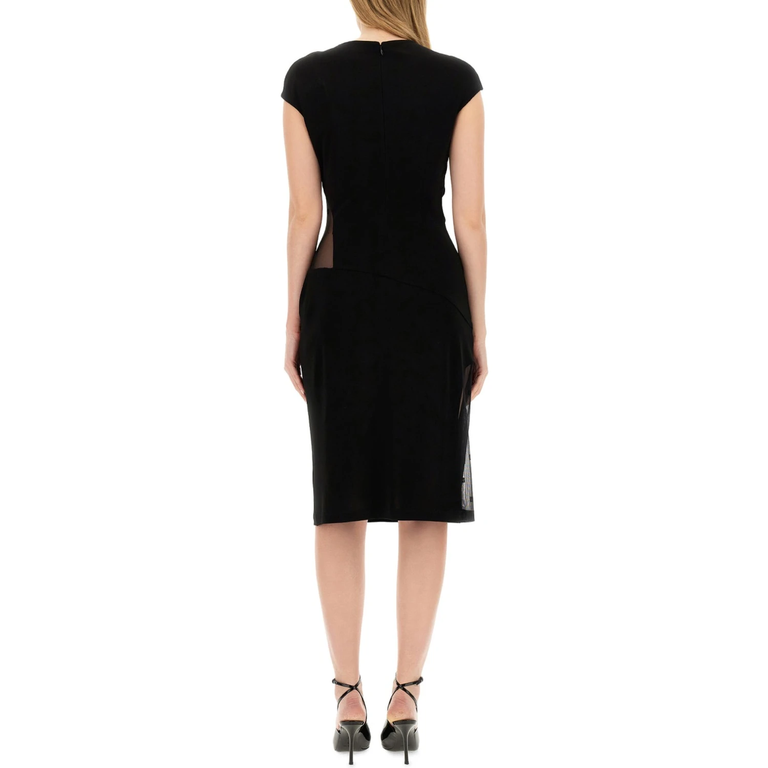 4G CREPE AND TULLE DRESS
