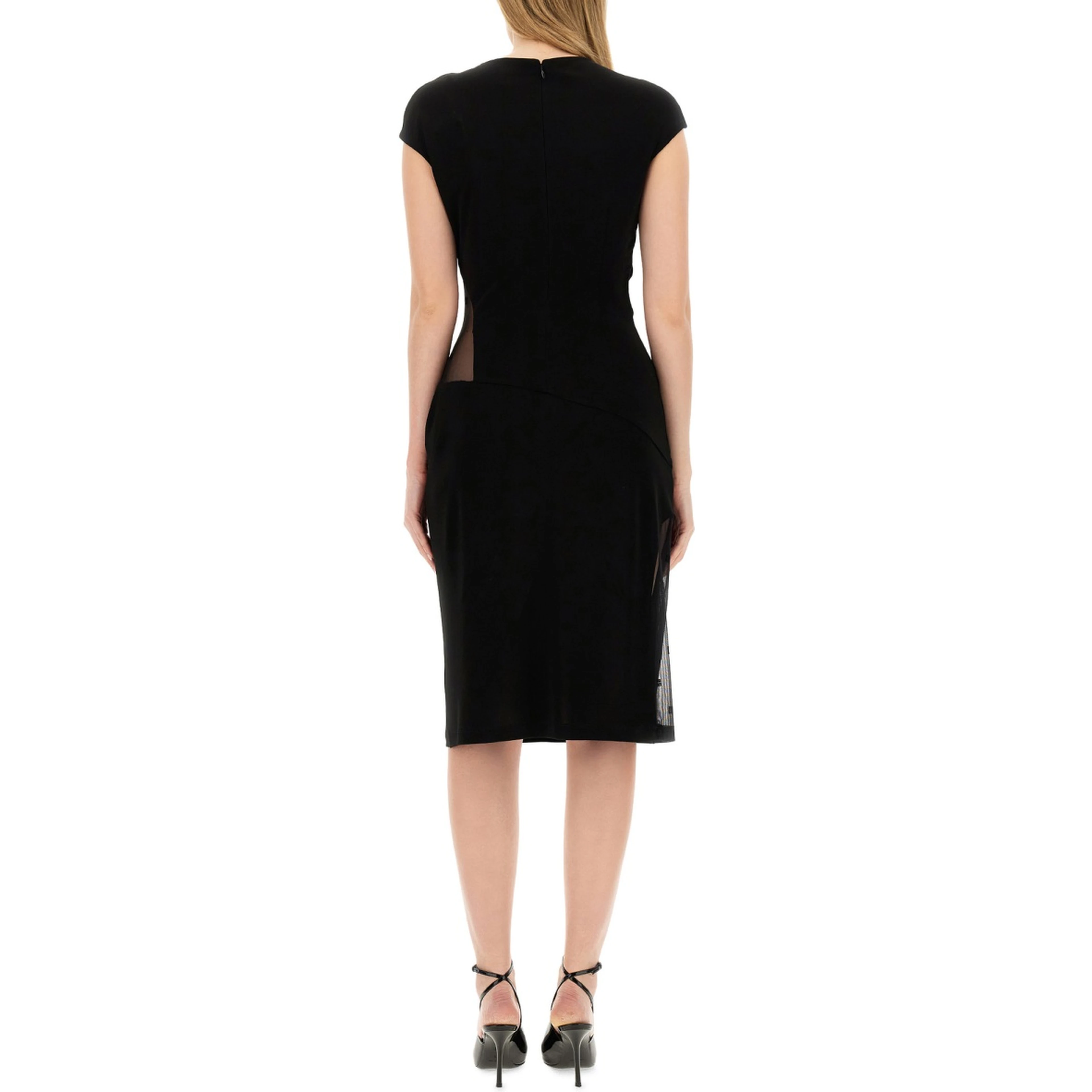 4G CREPE AND TULLE DRESS