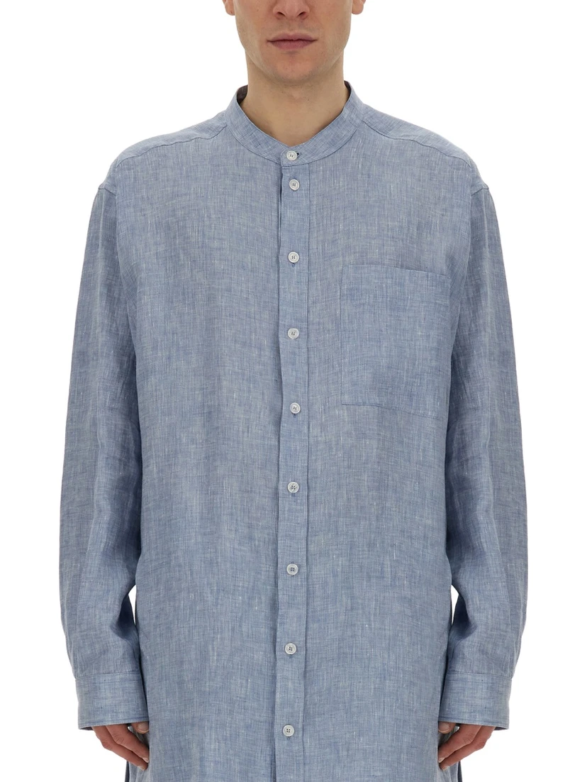 SHIRT WITH MANDARIN COLLAR