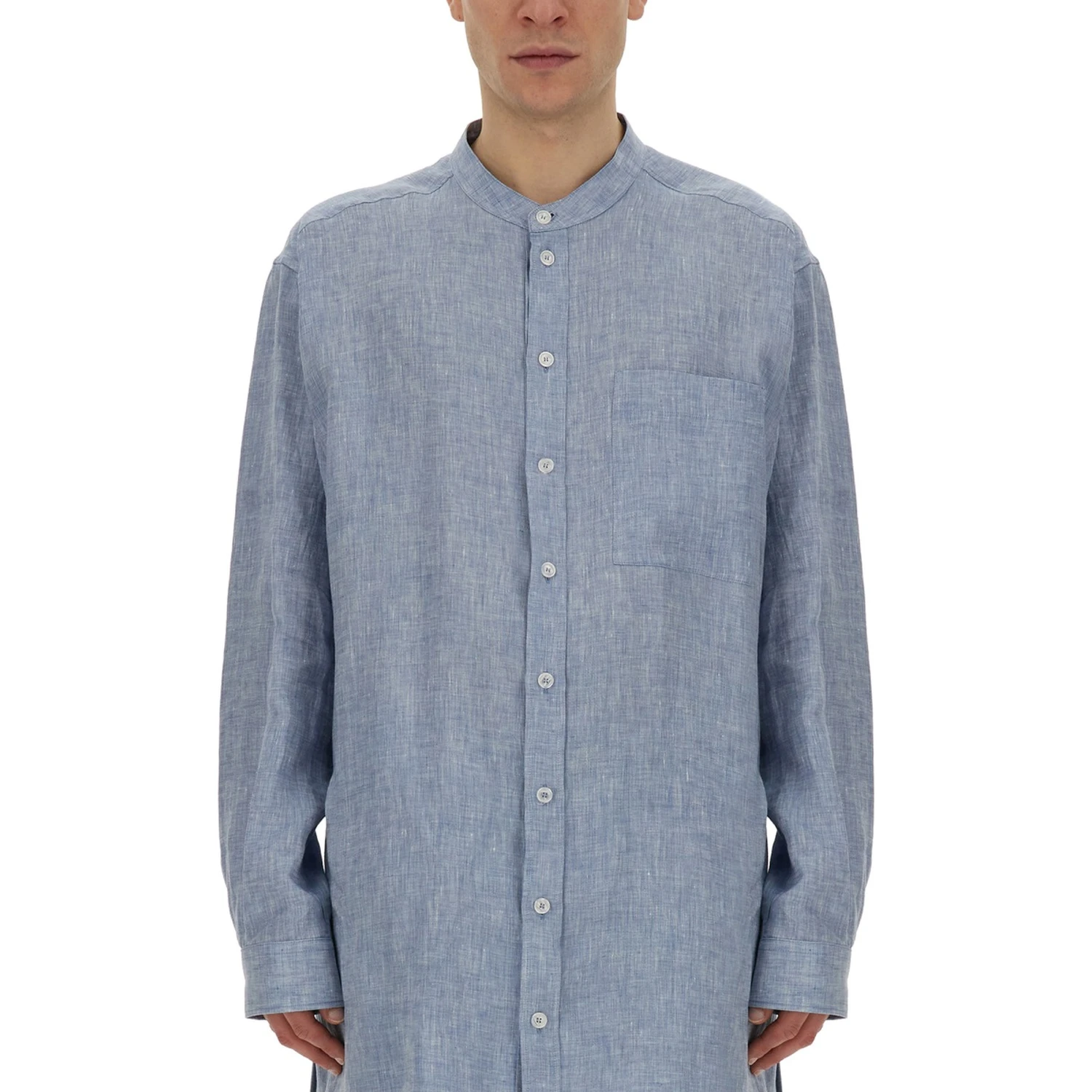 SHIRT WITH MANDARIN COLLAR