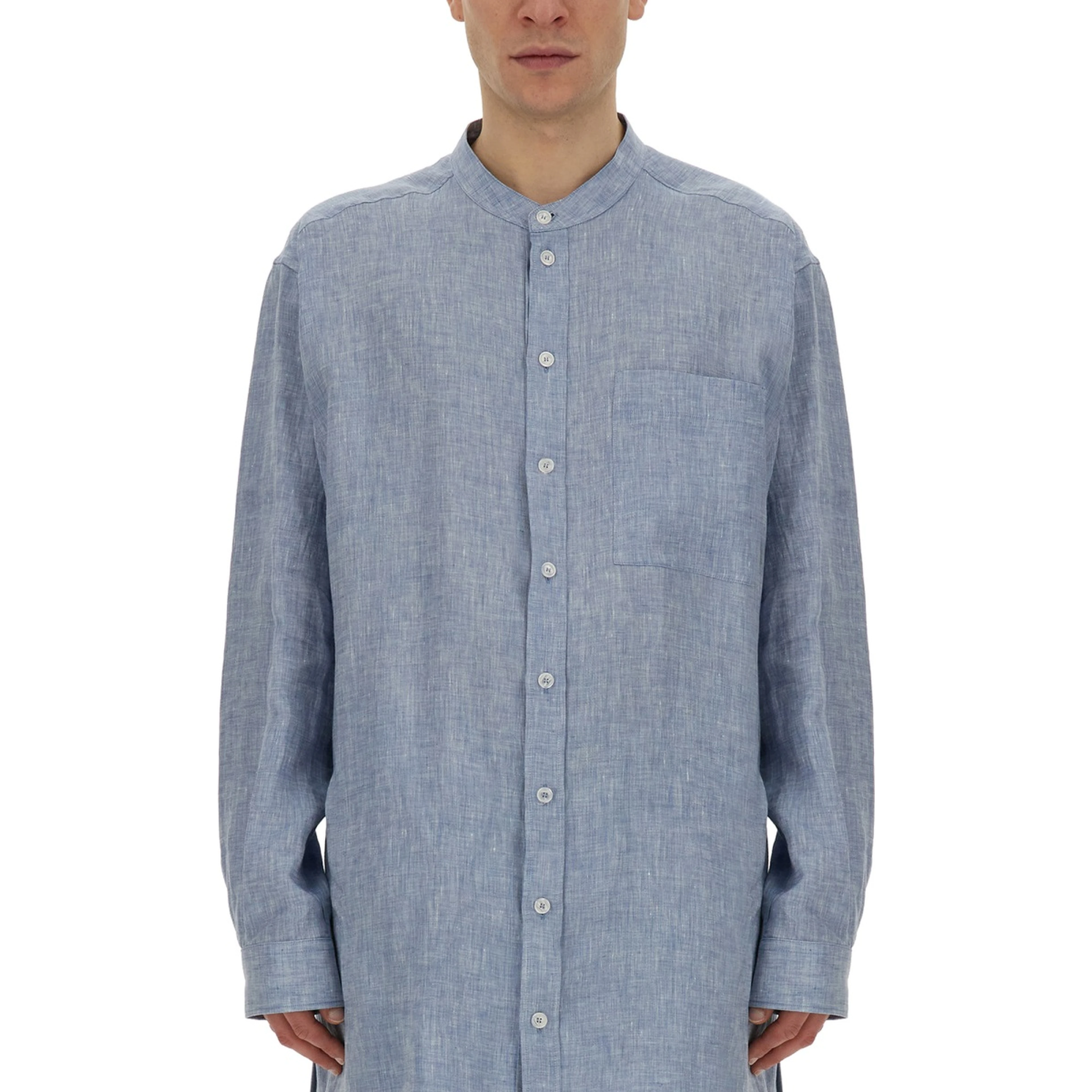 SHIRT WITH MANDARIN COLLAR