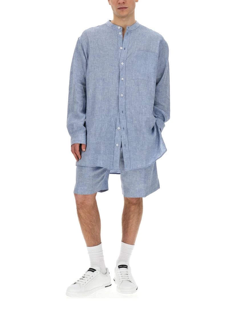 SHIRT WITH MANDARIN COLLAR