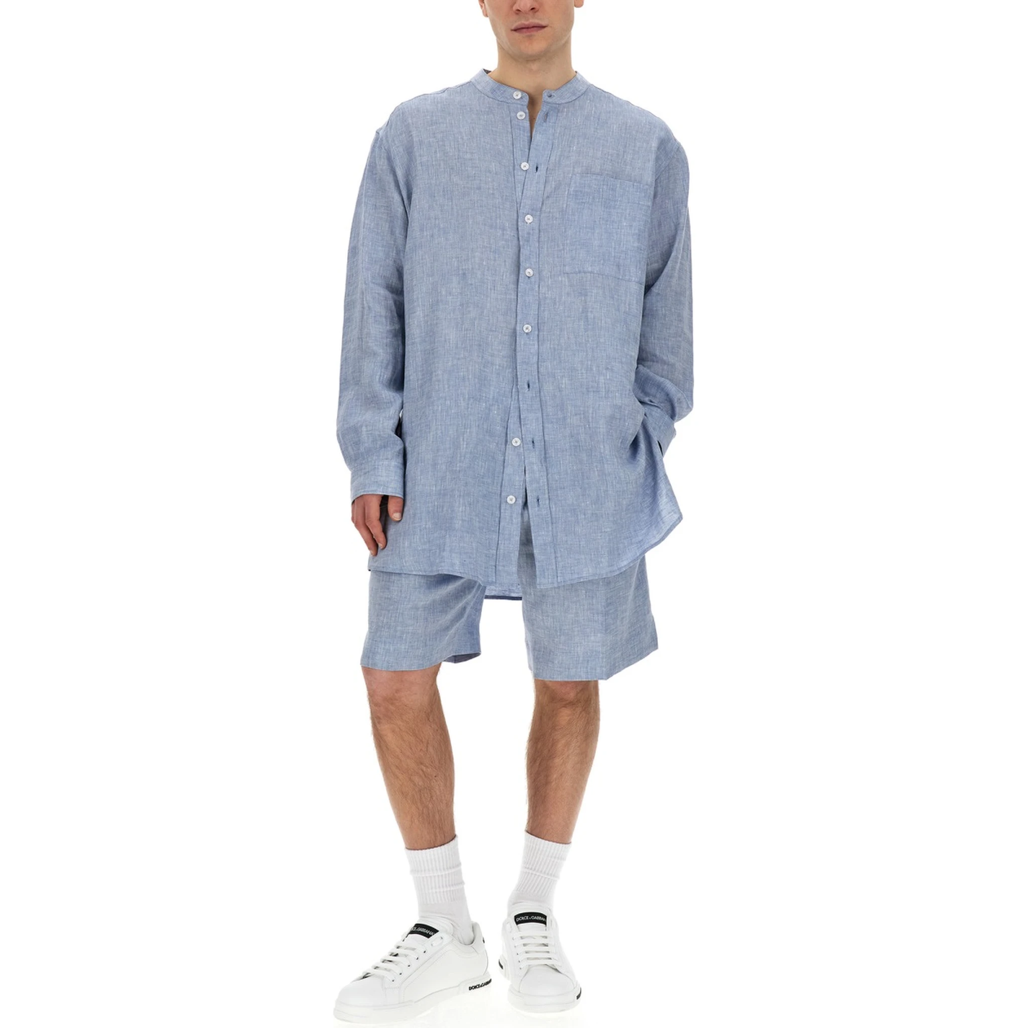 SHIRT WITH MANDARIN COLLAR