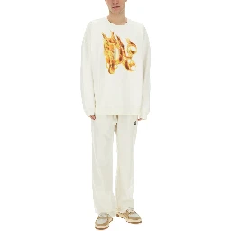 "BURNING MONOGRAM" PRINT SWEATSHIRT