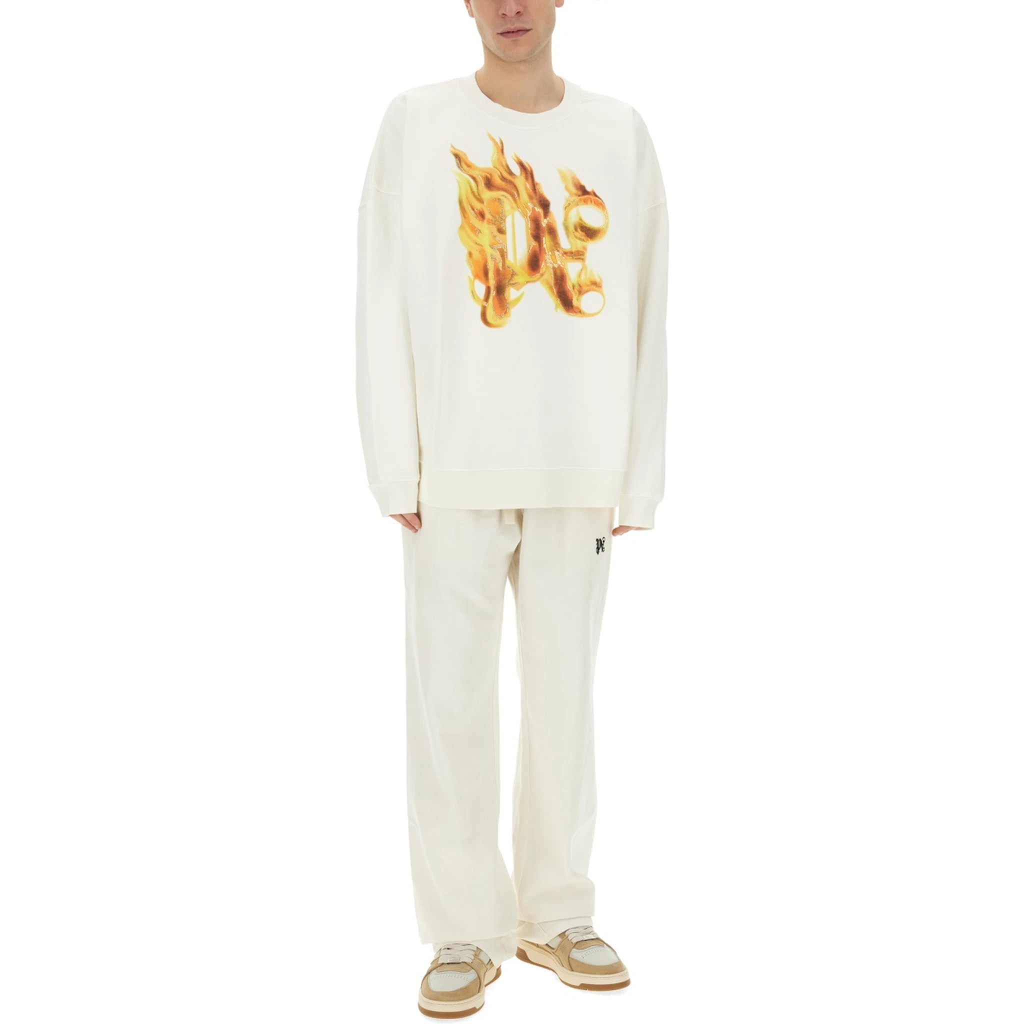 "BURNING MONOGRAM" PRINT SWEATSHIRT