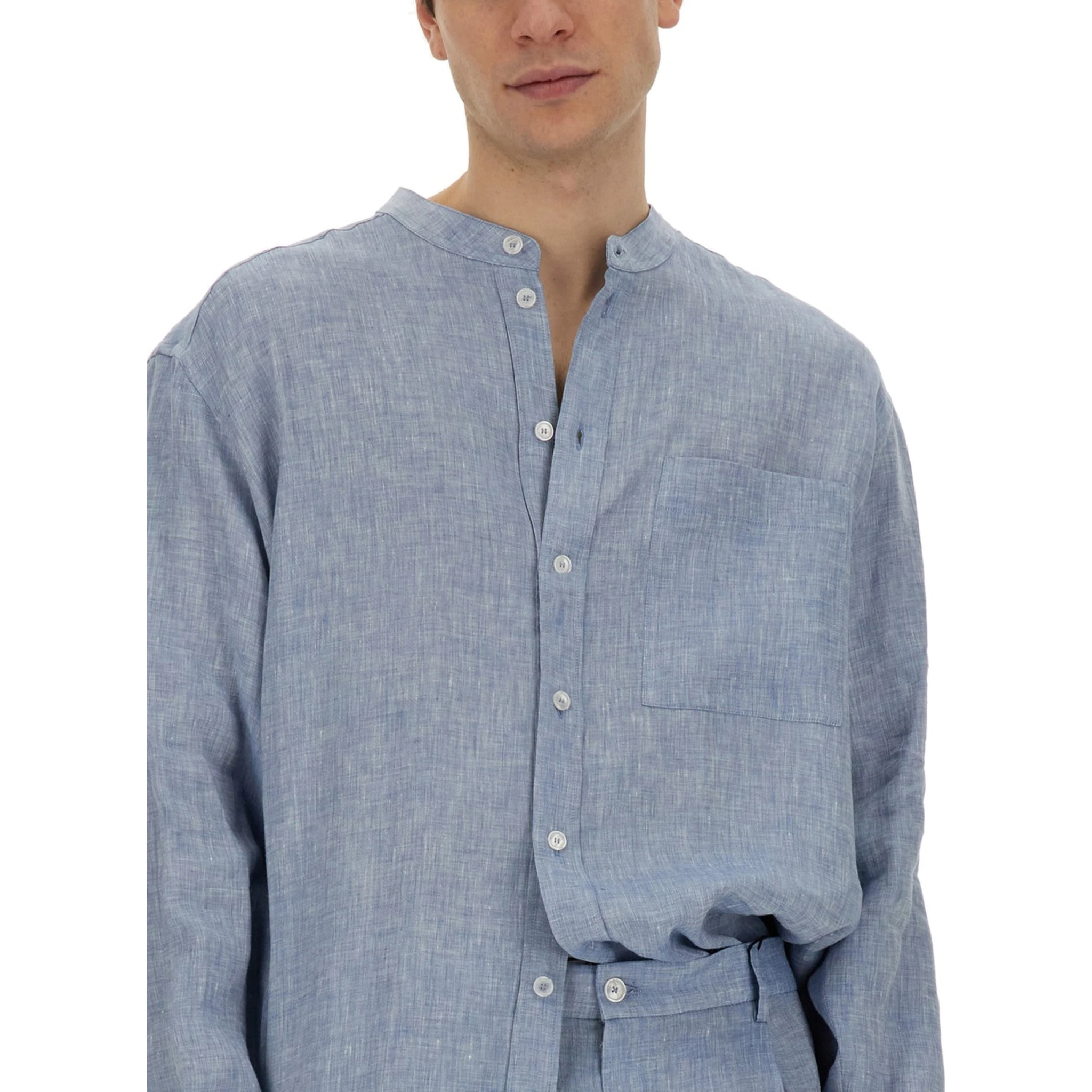 SHIRT WITH MANDARIN COLLAR