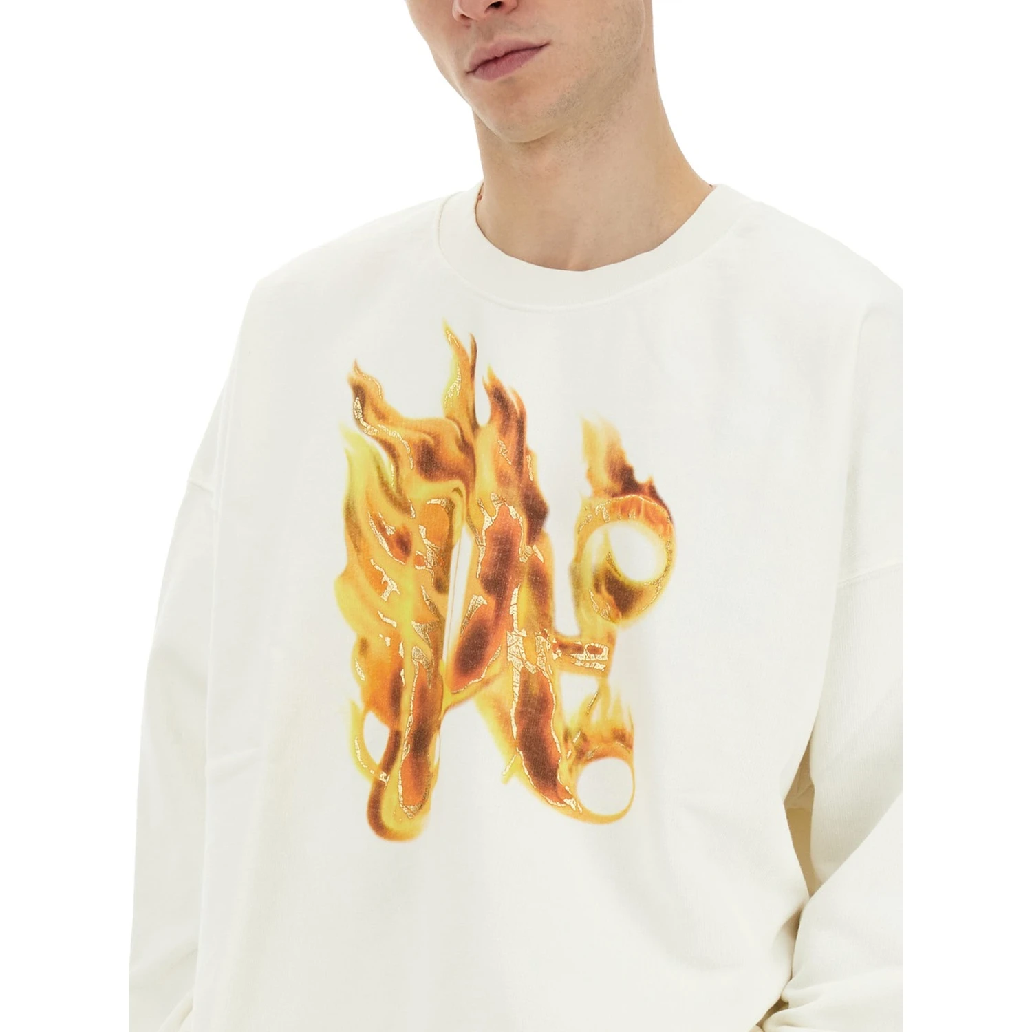 "BURNING MONOGRAM" PRINT SWEATSHIRT