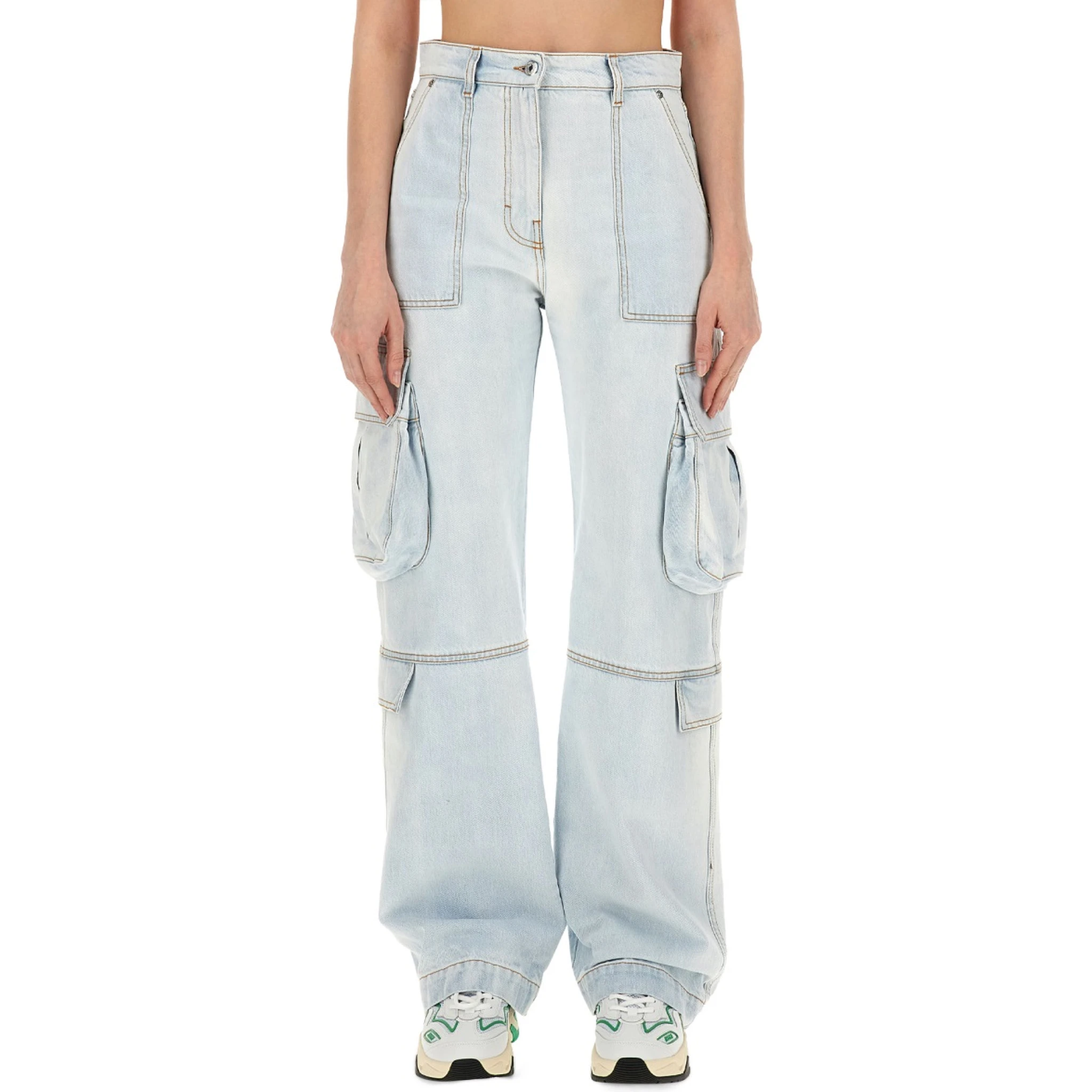 DENIM CARGO PANTS