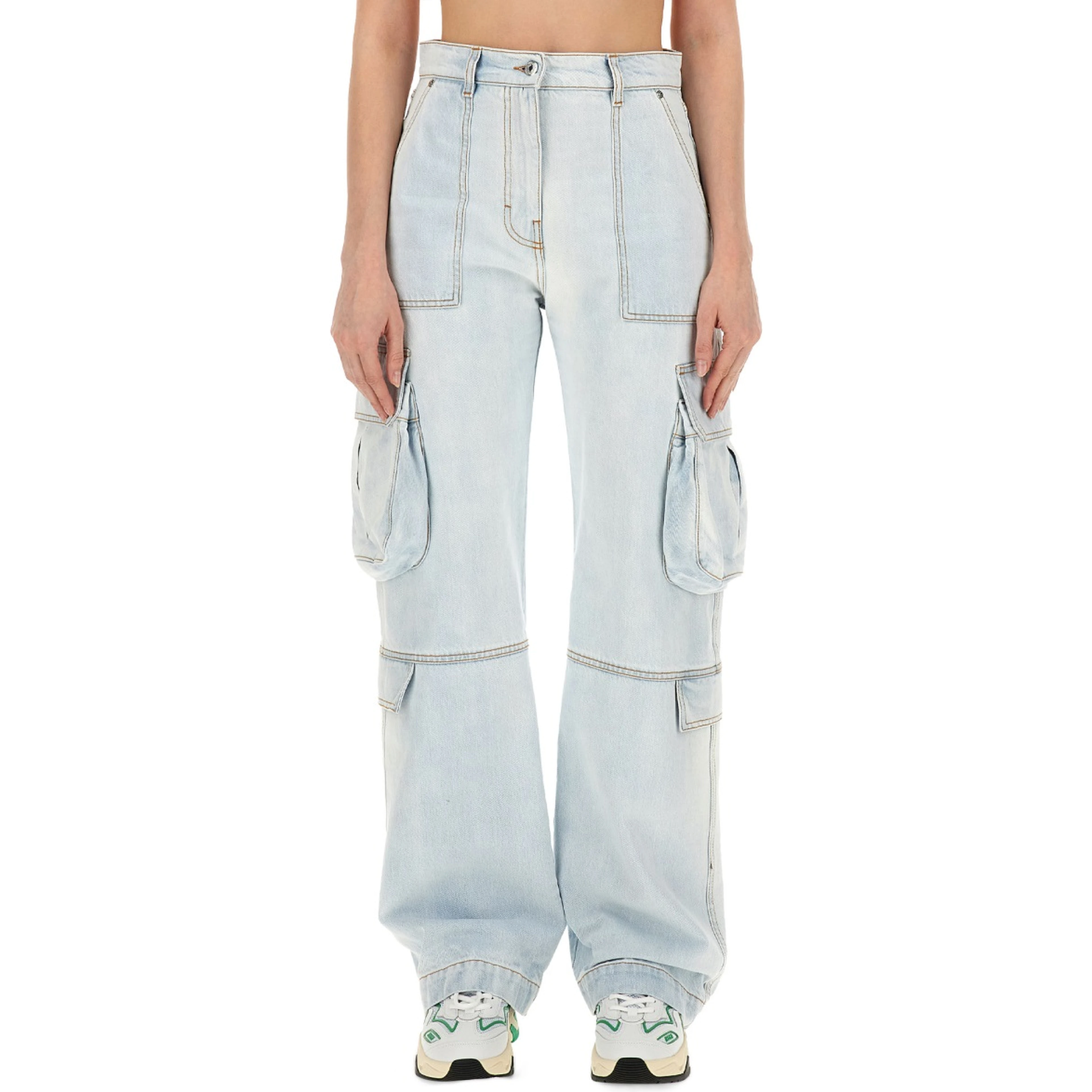 DENIM CARGO PANTS