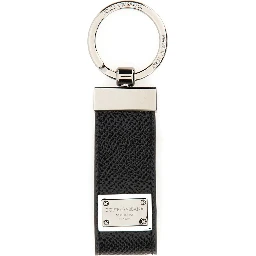 KEYCHAIN WITH LOGOED LABEL
