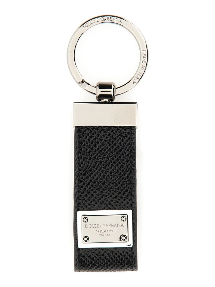KEYCHAIN WITH LOGOED LABEL
