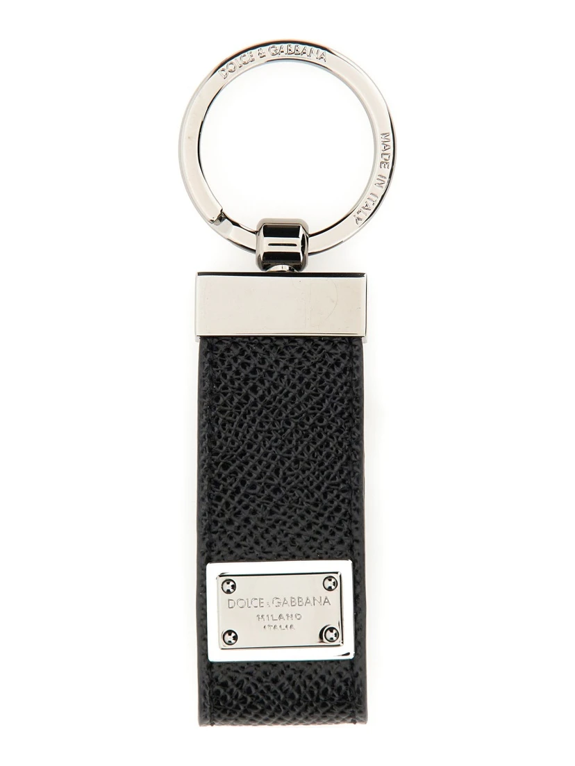KEYCHAIN WITH LOGOED LABEL