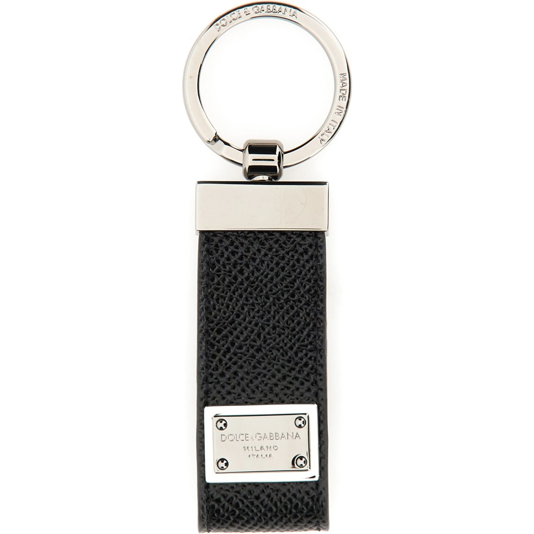 KEYCHAIN WITH LOGOED LABEL