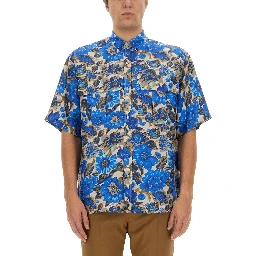 BLUE FLOWERS ALLOVER PRINT SHIRT