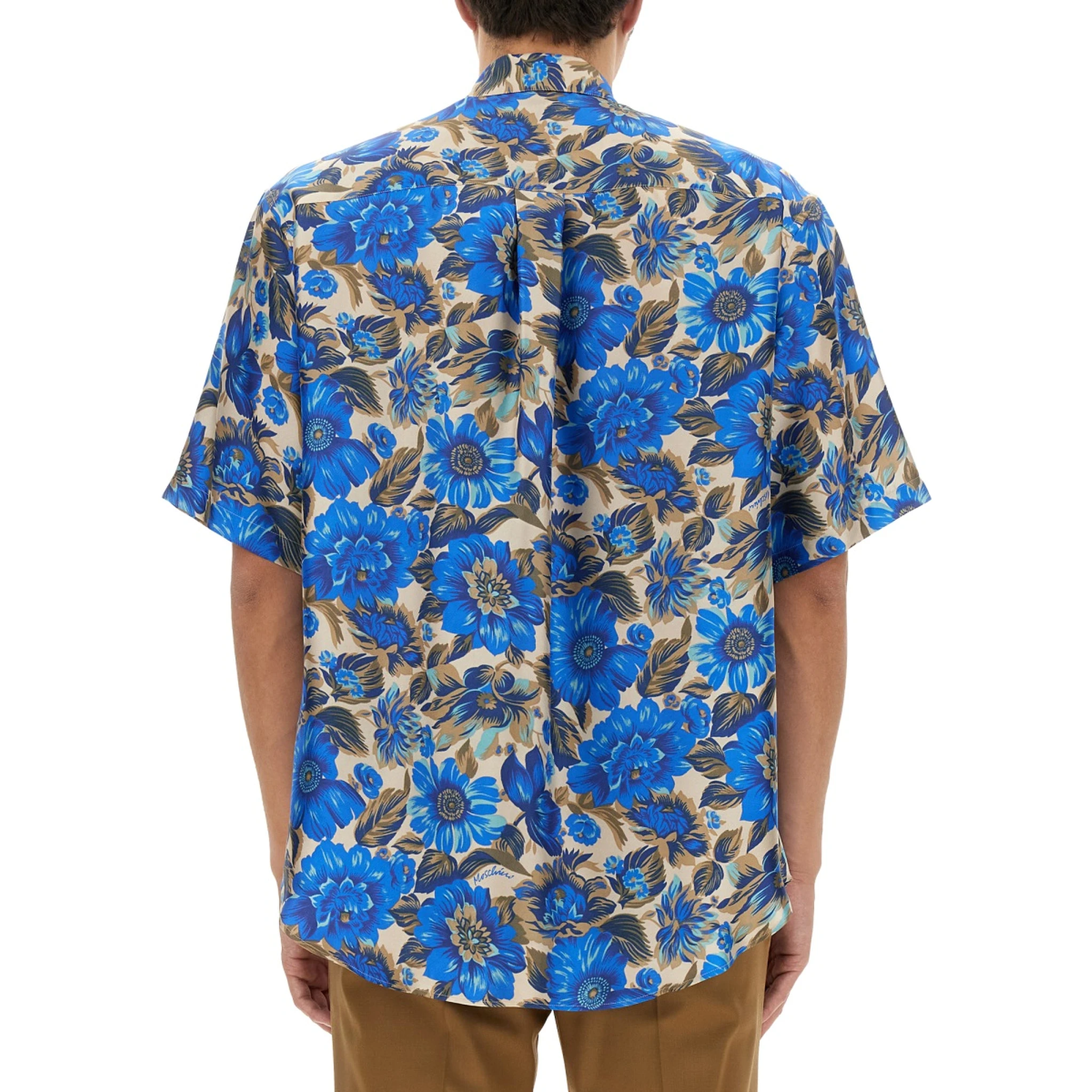 BLUE FLOWERS ALLOVER PRINT SHIRT