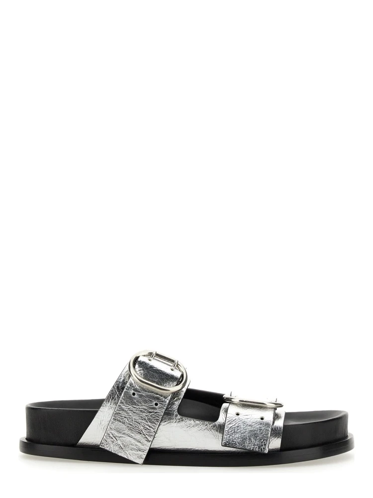 LEATHER SANDAL WITH BUCKLE