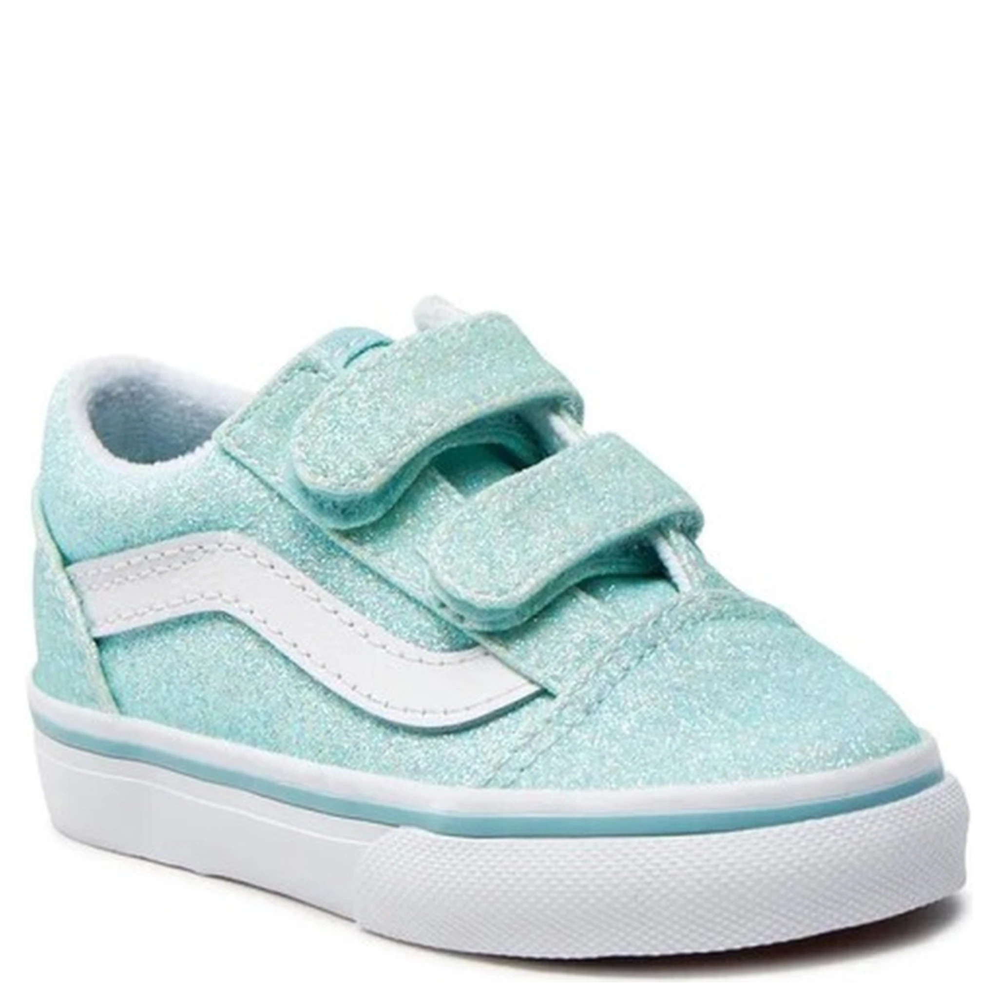 old skool v glitter pastel blue