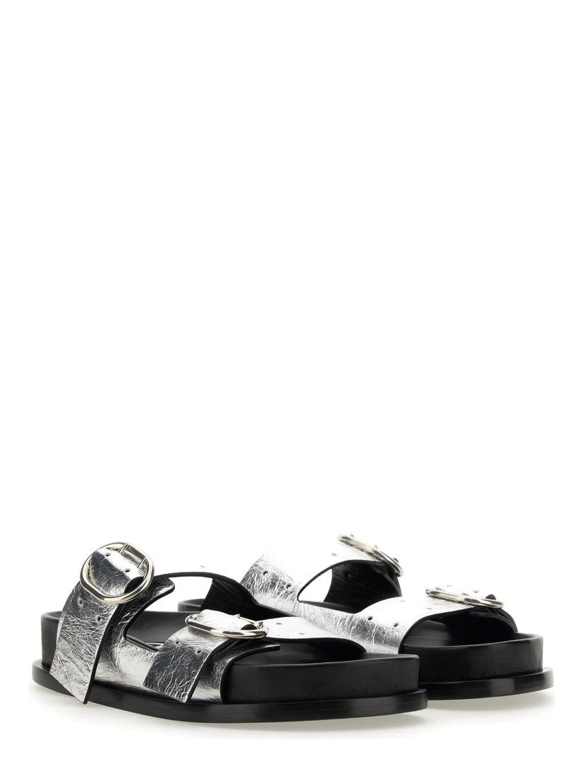 LEATHER SANDAL WITH BUCKLE