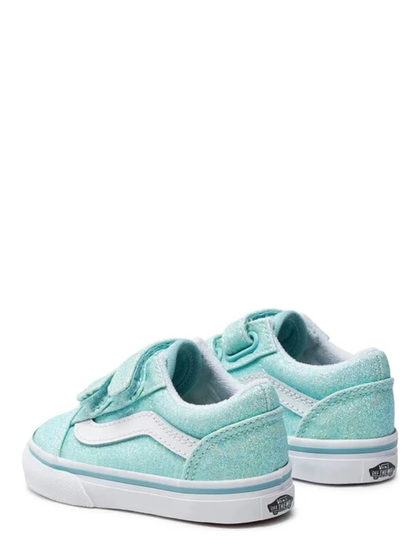 old skool v glitter pastel blue