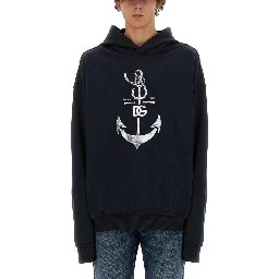 SWEATSHIRT WITH NAVY PRINT