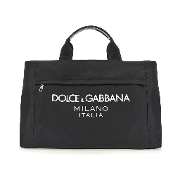 BORSONE IN NYLON CON LOGO