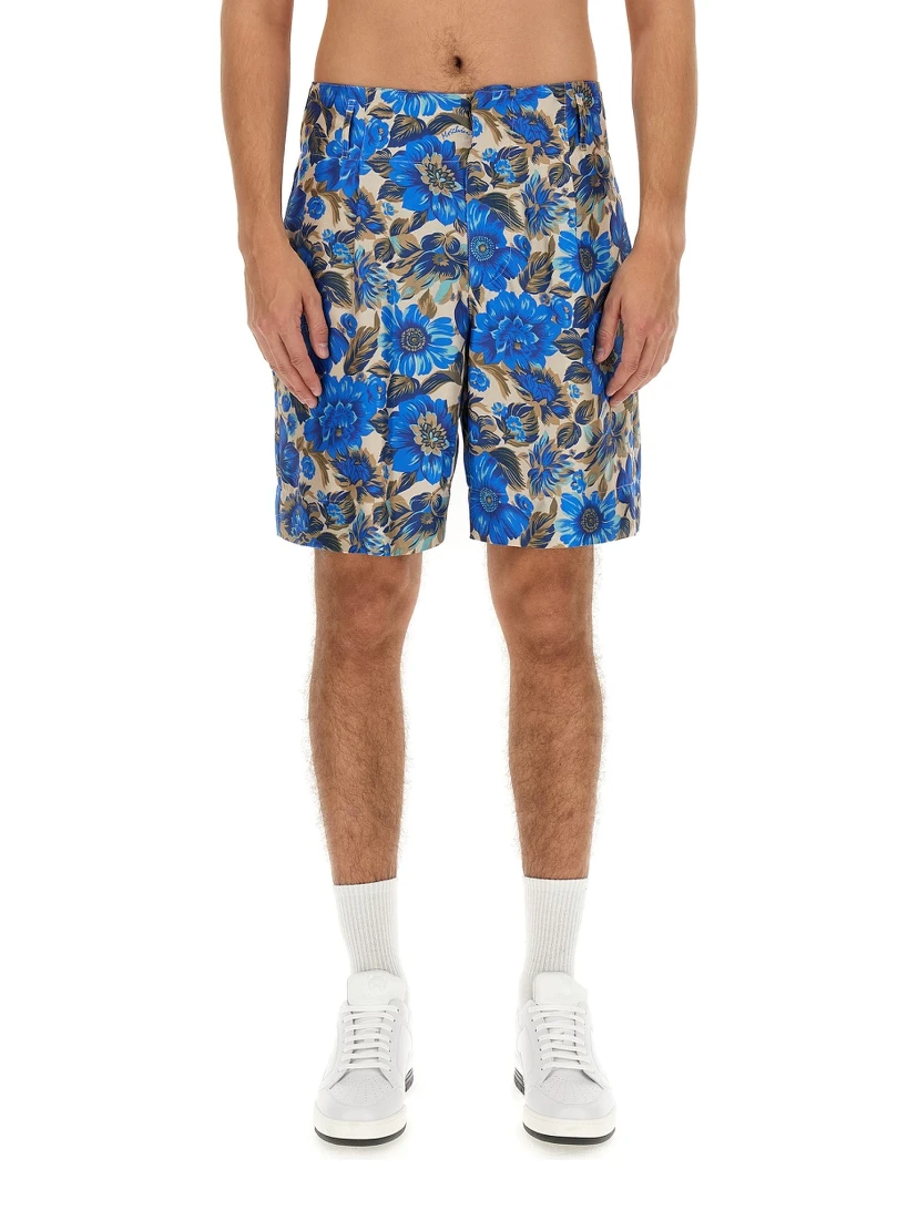 SHORT ALL OVER BLUE FLOWER