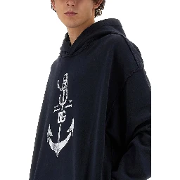 SWEATSHIRT WITH NAVY PRINT