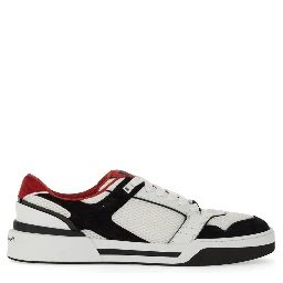 LEATHER AND MESH SNEAKER