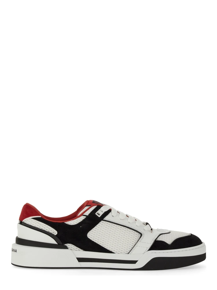 LEATHER AND MESH SNEAKER