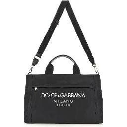 BORSONE IN NYLON CON LOGO