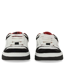 LEATHER AND MESH SNEAKER