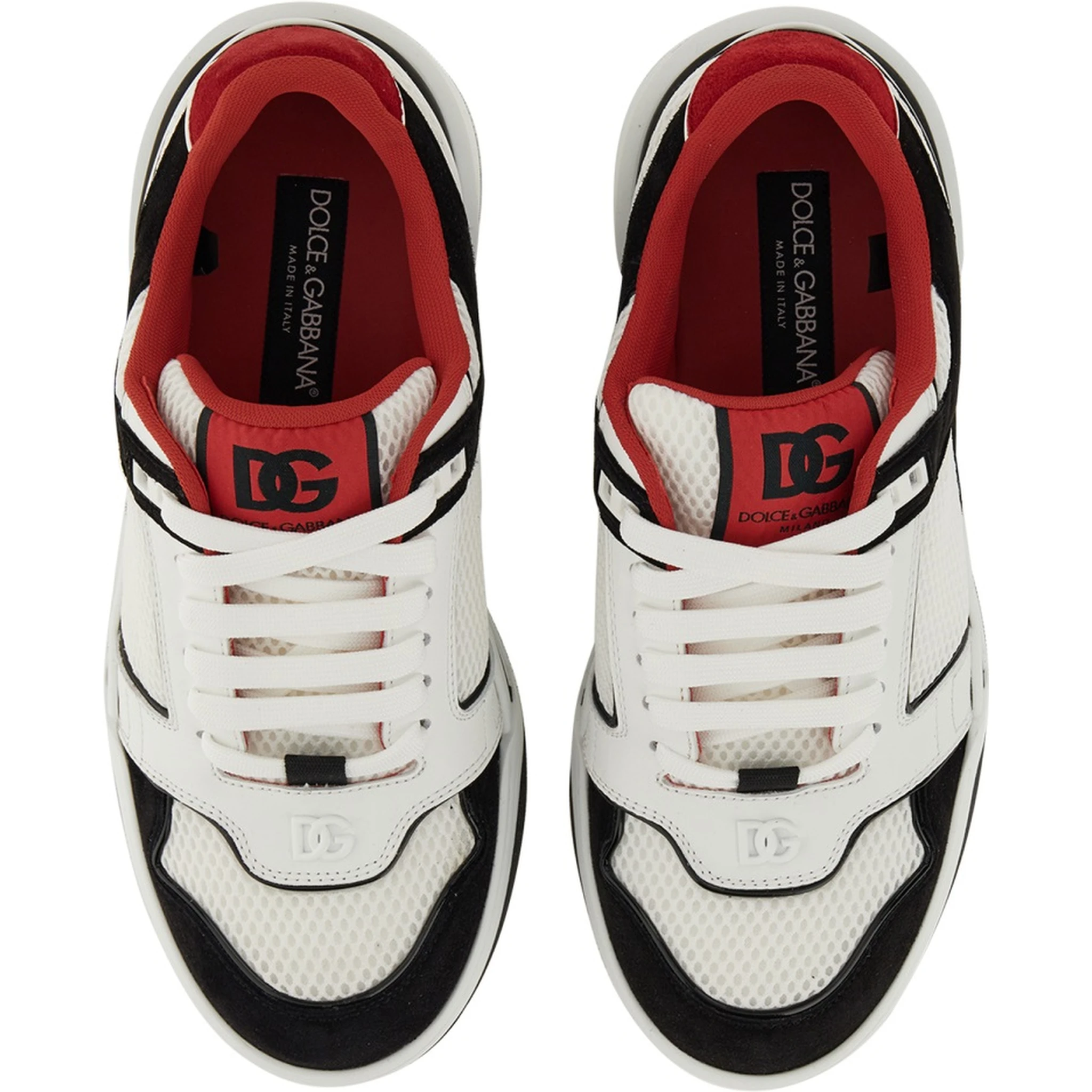 LEATHER AND MESH SNEAKER