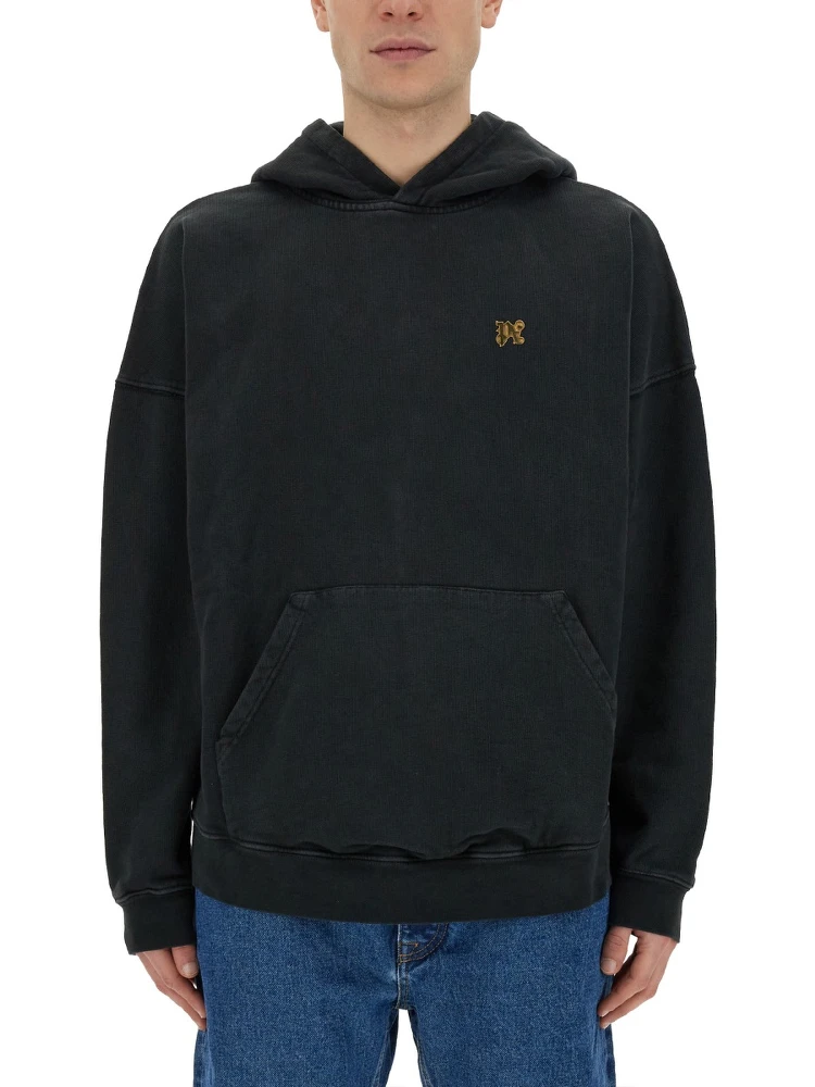 "BURNING MONOGRAM" PRINT SWEATSHIRT