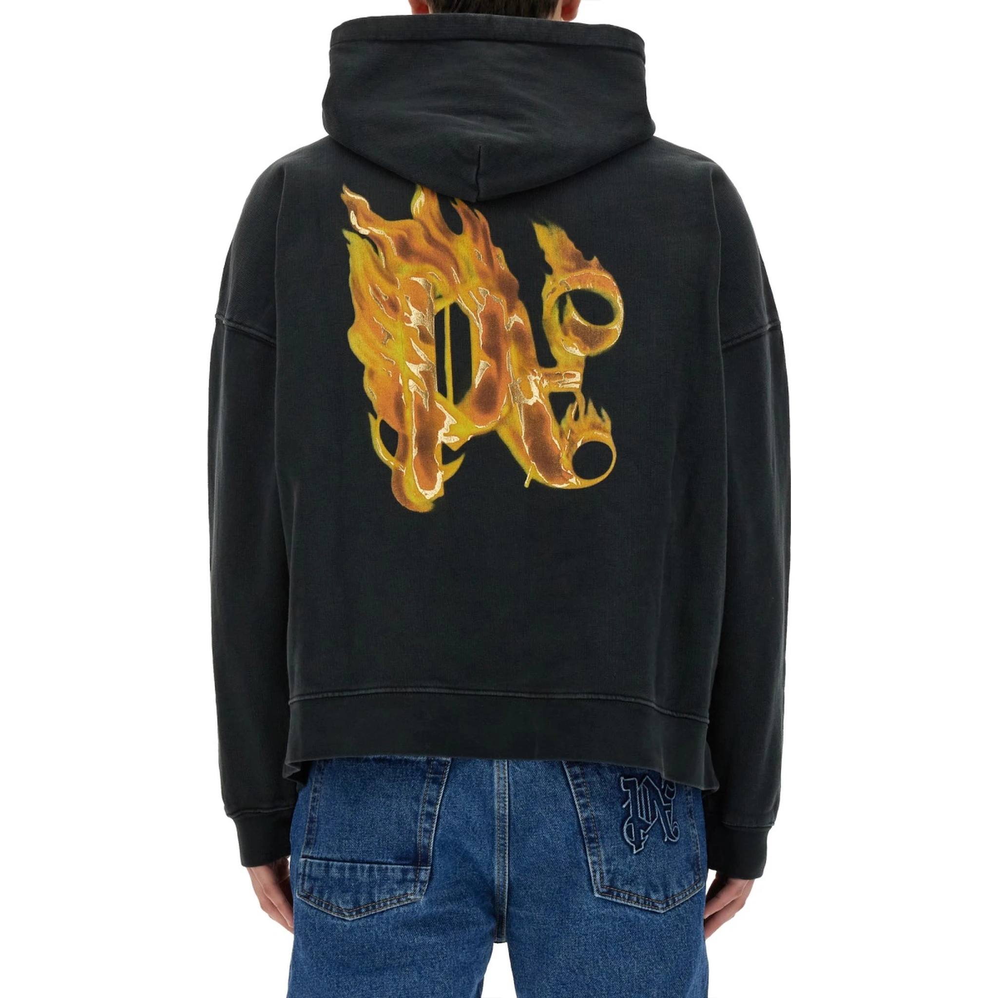 "BURNING MONOGRAM" PRINT SWEATSHIRT