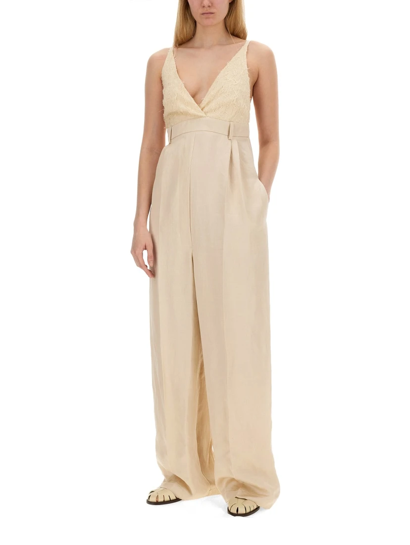 MALFILE' SATIN JUMPSUIT