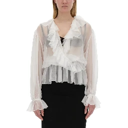 CHIFFON BLOUSE WITH RUFFLES