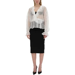 CHIFFON BLOUSE WITH RUFFLES