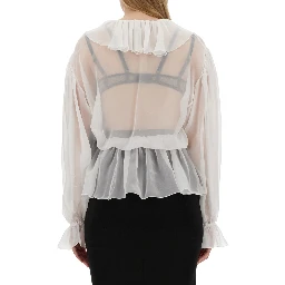 CHIFFON BLOUSE WITH RUFFLES