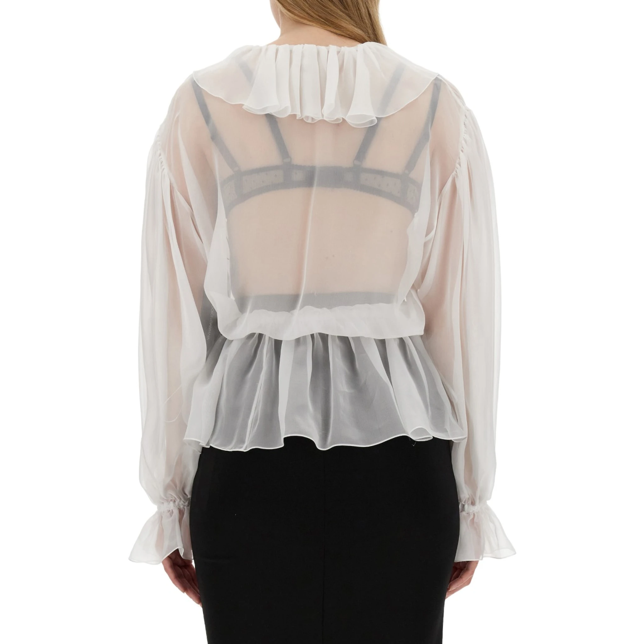 CHIFFON BLOUSE WITH RUFFLES