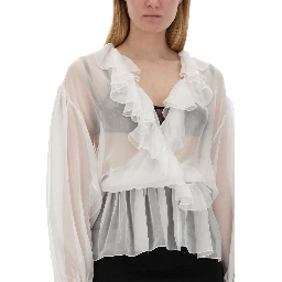 CHIFFON BLOUSE WITH RUFFLES