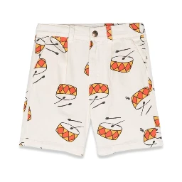 play the drum all over denimbermuda shorts