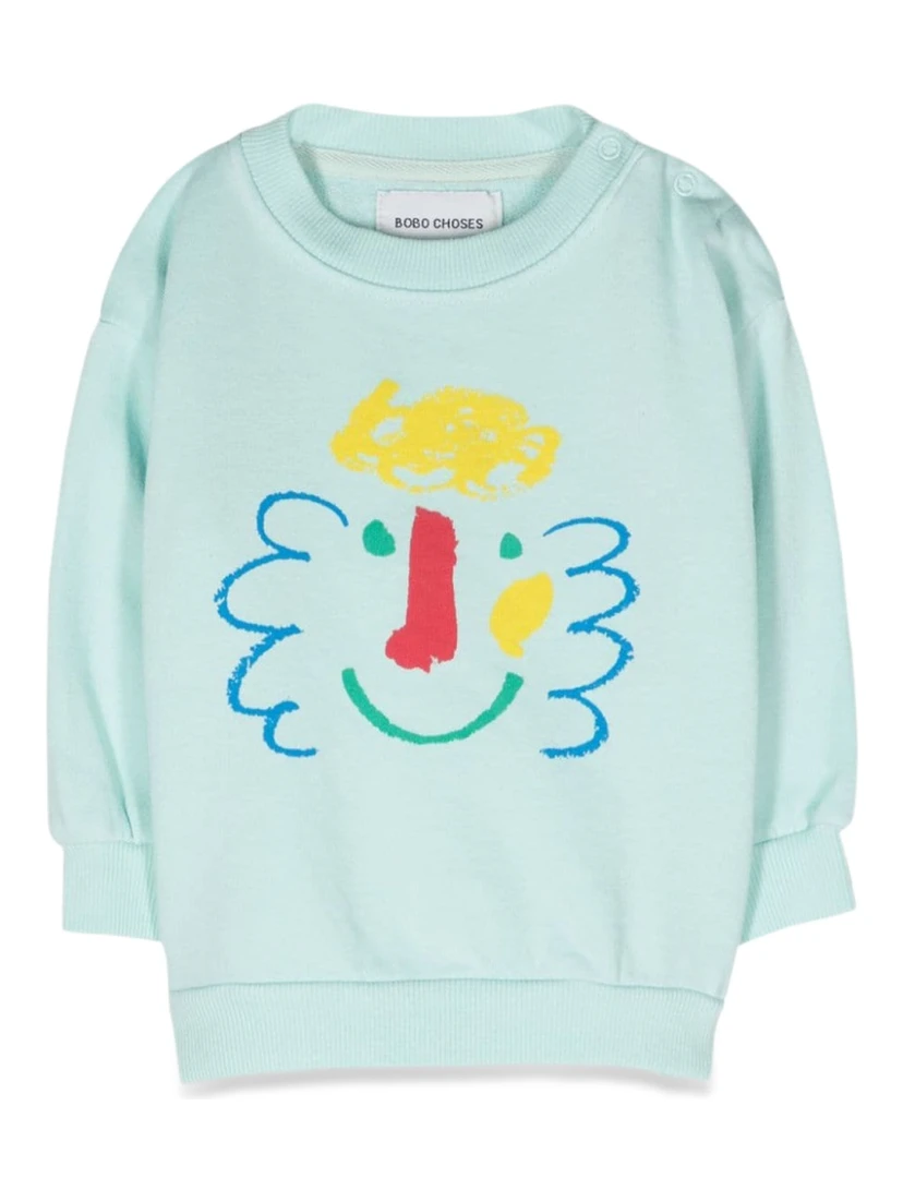 baby happy mask sweatshirt
