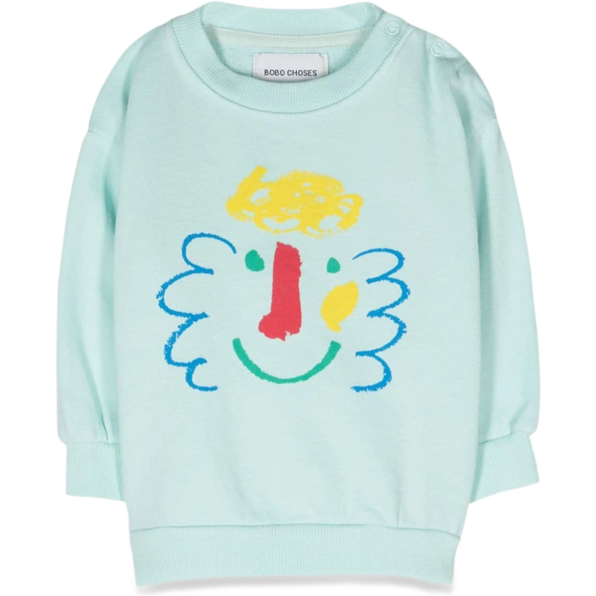 baby happy mask sweatshirt