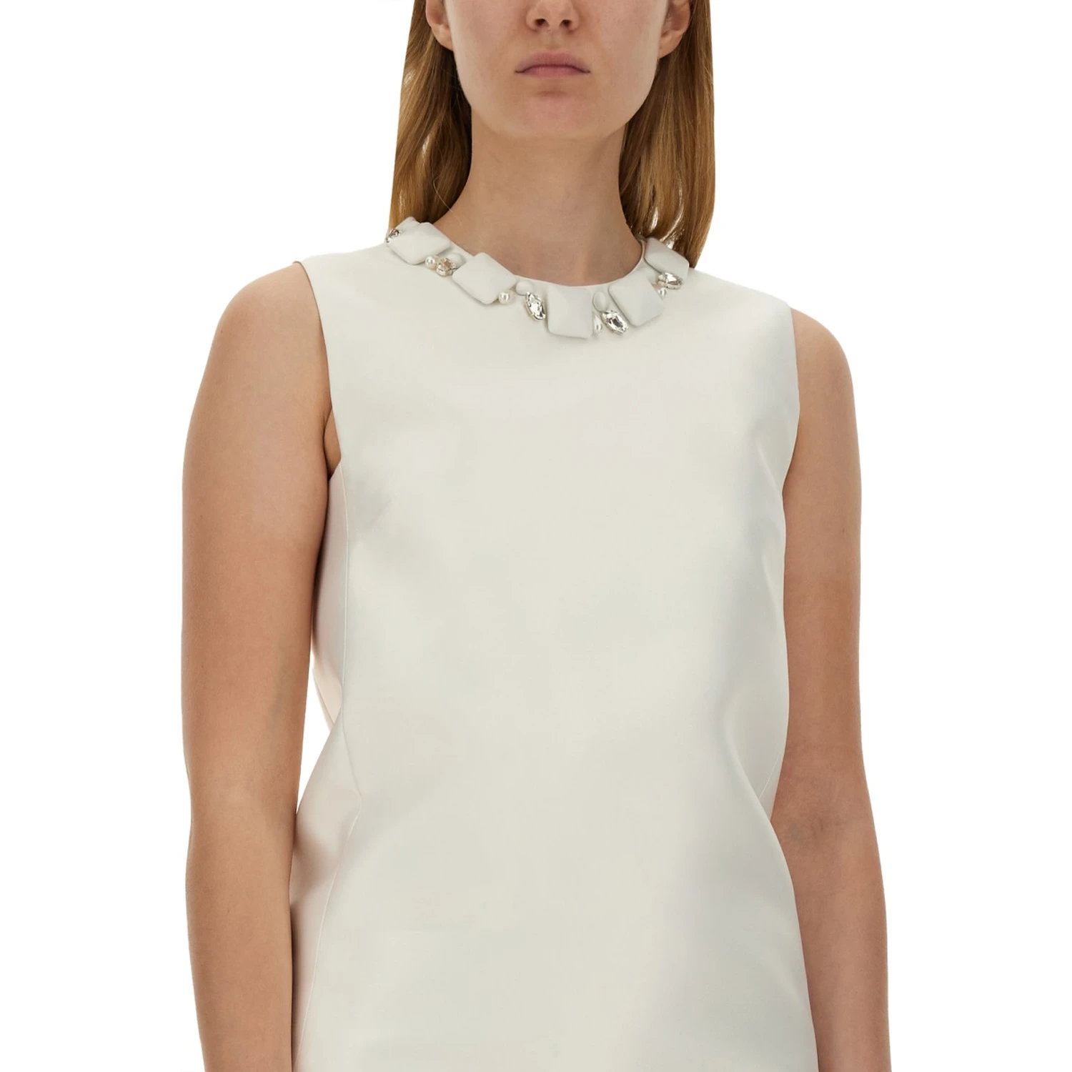 MINI DUCHESSE DRESS WITH CRYSTALS